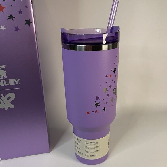 Stanley x Olivia Rodrigo Quencher H2.0 FlowState Tumbler 40 OZ Purple NEW NIB - Picture 5 of 12